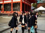 Asisbiz Japanese school girls Otowa san Kiyomizu dera Kyoto 